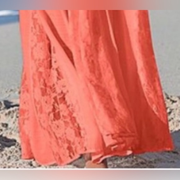 NWT Venus Coral Strapless Maxi Dress Size Small - Picture 2 of 4